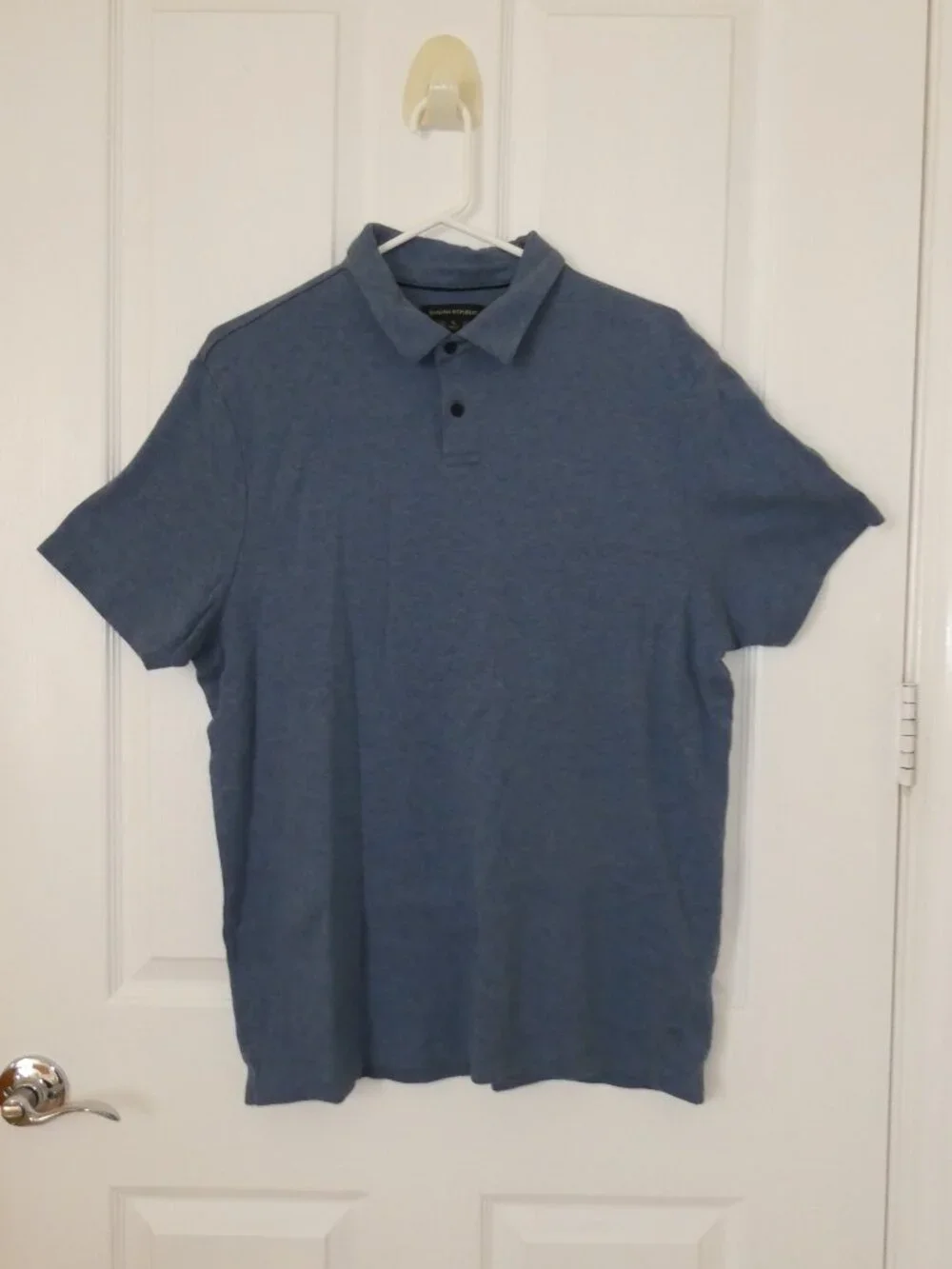 Banana Republic Men's Blue Heather Polo Size XL